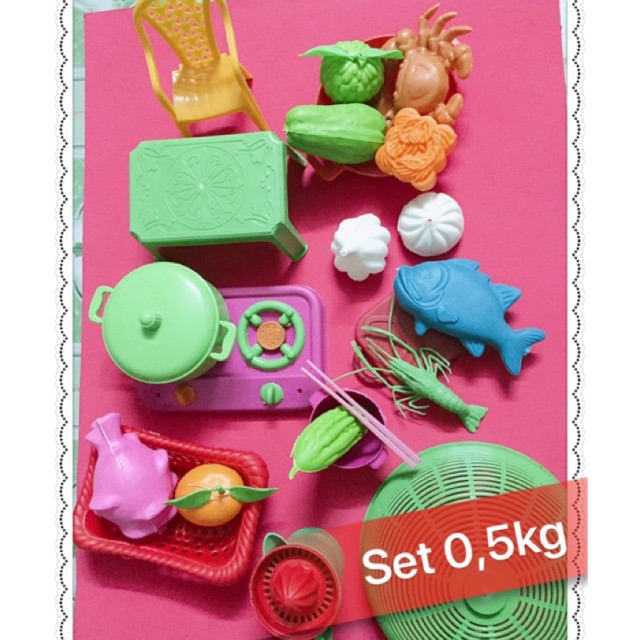 Bộ đồ chơi nhựa nấu ăn set 0,5kg