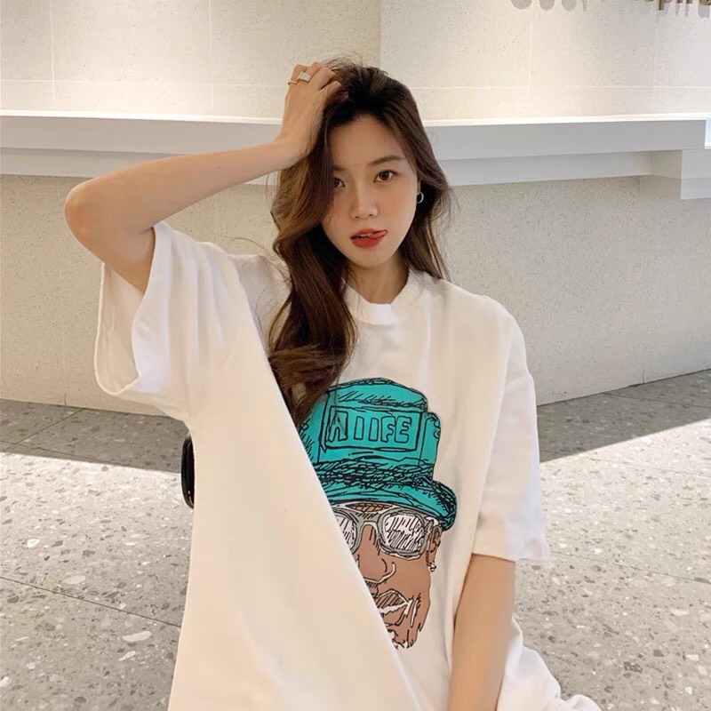 Áo thun tay lỡ in mặt người Unisex Nam Nữ | BigBuy360 - bigbuy360.vn