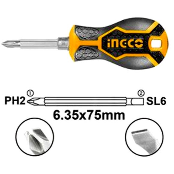 Tuốc nơ vít 2 đầu 75mm Ingco AKISD0202