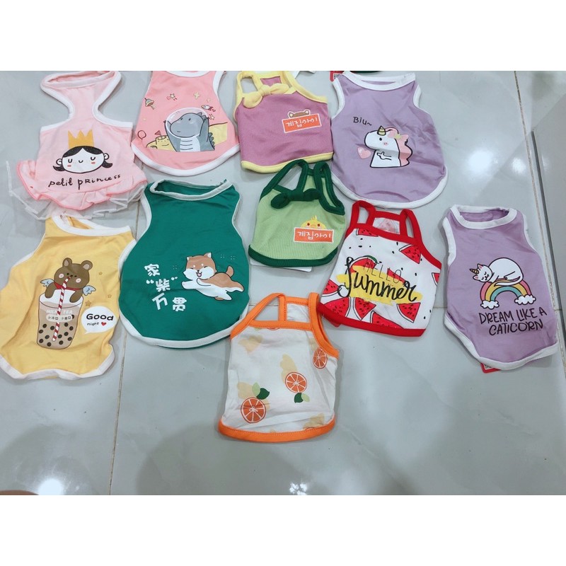 [ CÓ SẴN ] QUẦN ÁO MÙA HÈ CHO CHÓ/MÈO/VẬT NUÔI