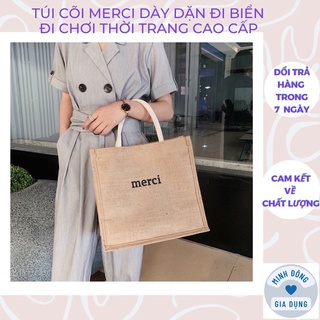 Túi cói Merci hàng loại 1 đi biển nữ đẹp đi chơi cao cấp thời trang dễ thương cute giá rẻ