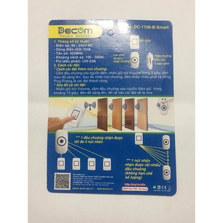 Chuông cửa không dây thông minh D-COM DECOM