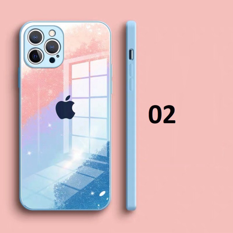 Ốp lưng iPhone Ocean Viền Dẻo - Lưng Kính cho dòng từ iPhone X - 12 Pro Max