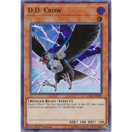 Thẻ bài Yugioh! D.D. Crow - LCKC-EN081 - Ultra Rare 1st Edition