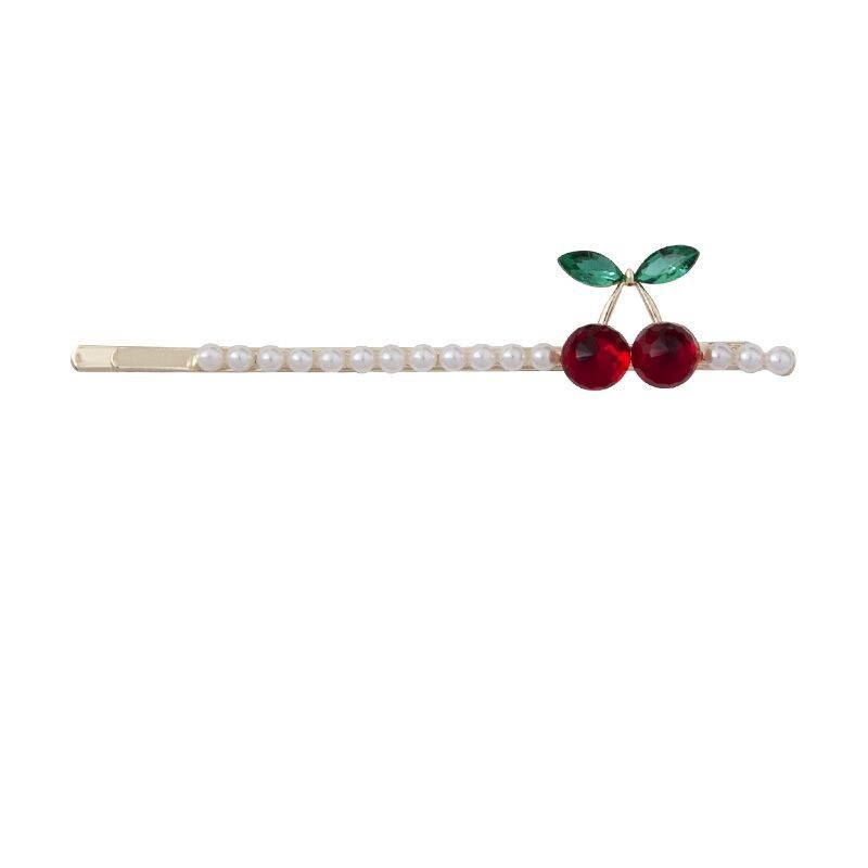 Kẹp Tóc Hình Quả cherry Đính Đá Dễ Thương