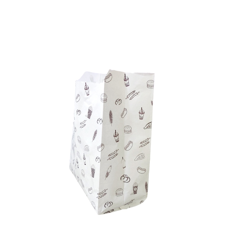 100 túi đựng bánh mì, gà rán, khoai tây, hambuger nhiều họa tiết - Bếp xanh thiên bình