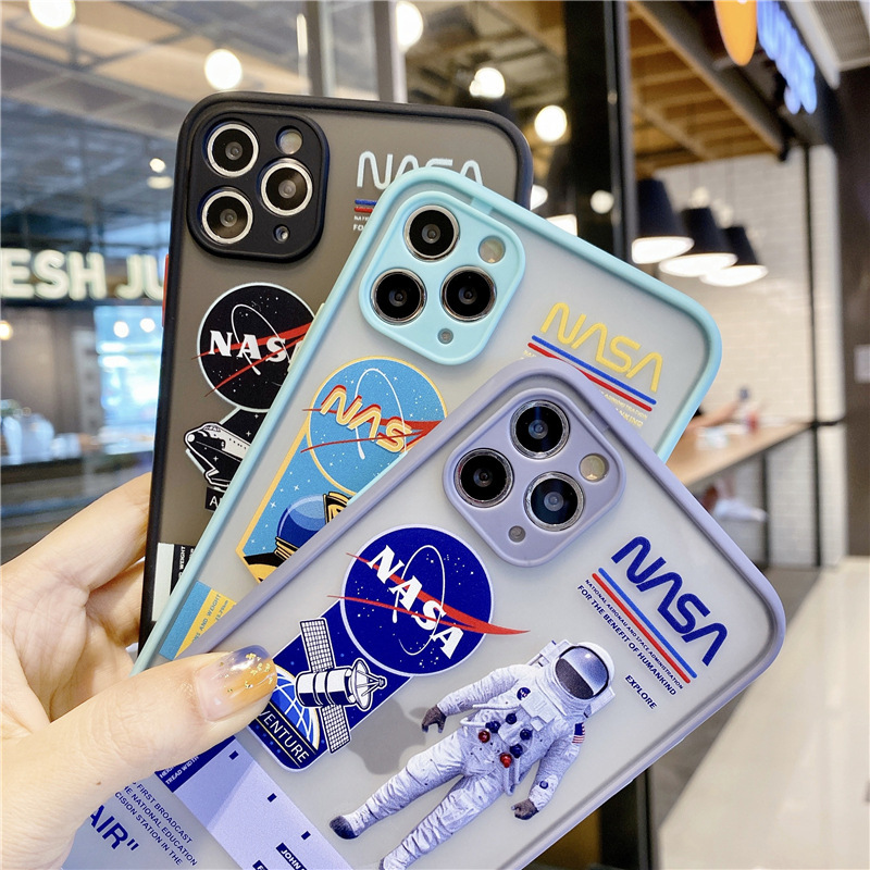 Tide brand NASA astronaut iphone12 12mini 12pro 12proma applicable Apple phone shell mobile phone shell skin-friendly fine holes Tide brand mobile phone shell drop resistance