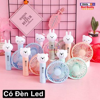 Quạt Mini Để Bàn Cầm Tay Tiện Lợi Có Đèn Led - Sạc Tích Điện USB Mini Fan LD8812 ( Màu Ngẫu Nhiên )