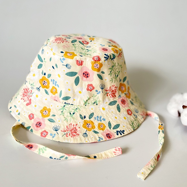 Nón rộng vành PocoHome bé gái 0-1 tuổi,mũ tai bèo COTTON tự nhiên thoáng khí, mềm mát cho bé đội Hè phong cách dễ thương