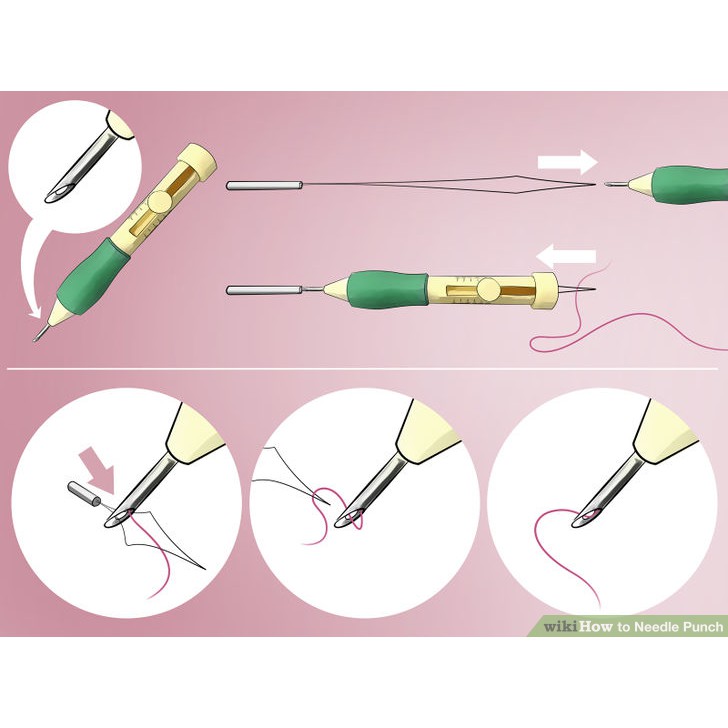 Kim Thêu Xù - Kim thêu nổi - Punch Needle