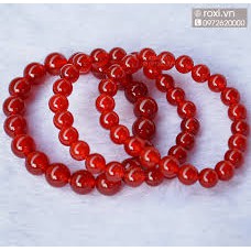 Vòng tay đá phong thủy màu đỏ may mắn