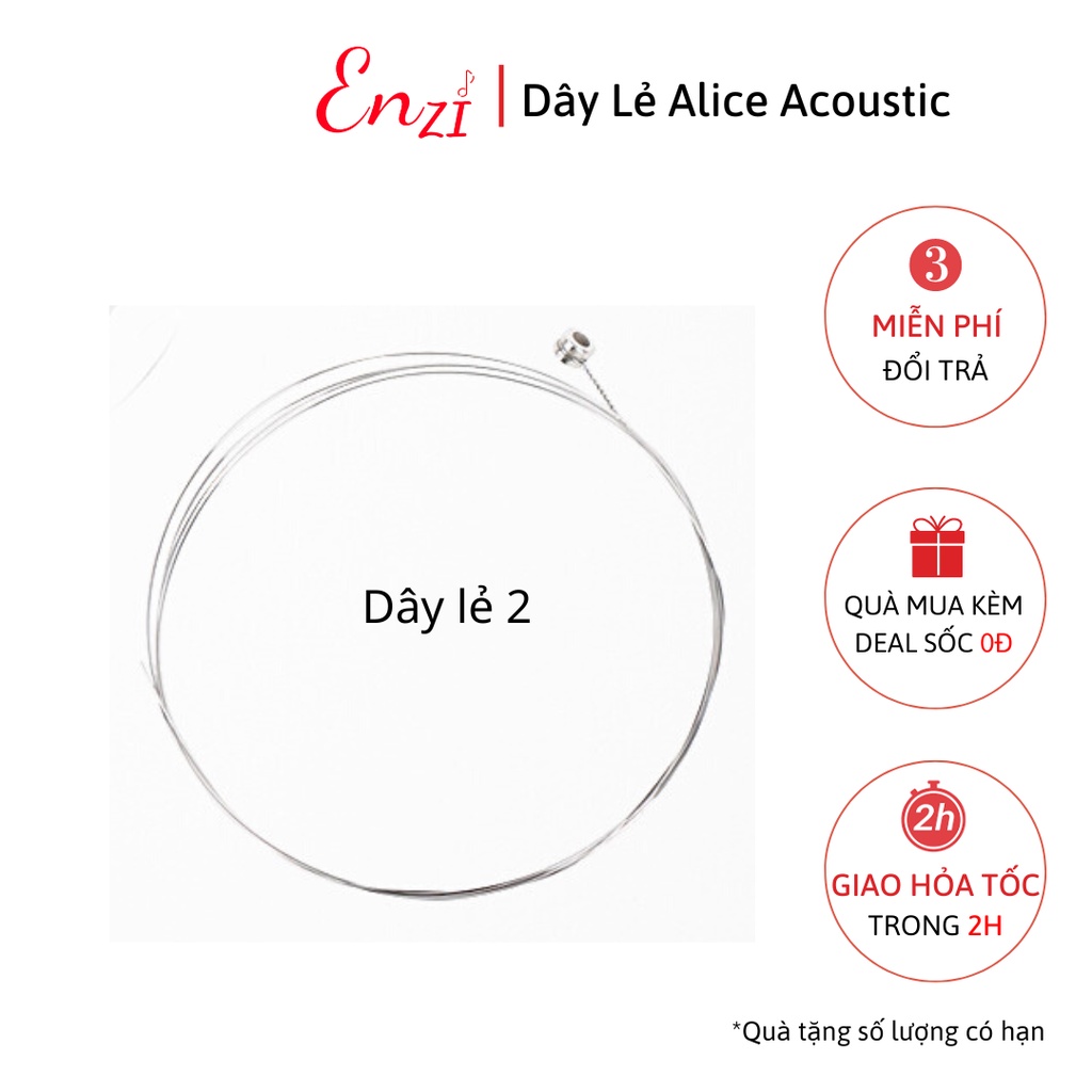 Dây lẻ acoustic Alice A206 A406 AW432 AW436 Chính Hãng dây sắt đàn ghita acoustic  ENZI