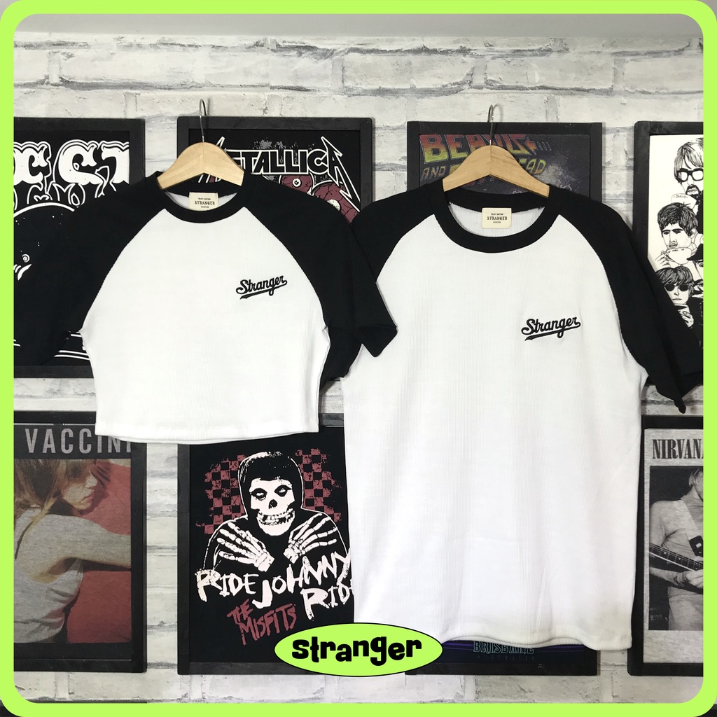 Áo Cặp Raglan STRANGER® Trắng - Đen