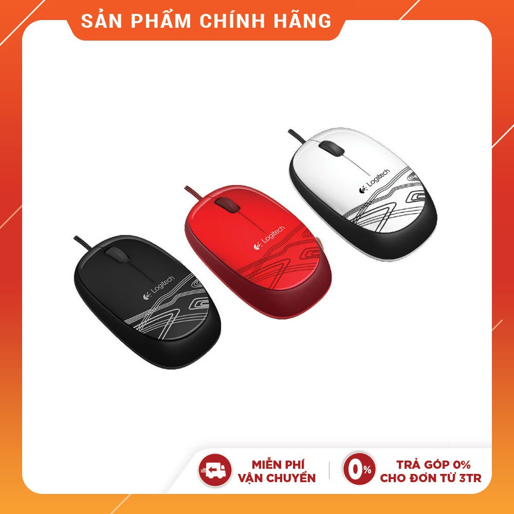 Chuột Quang Logitech M105 (Đen/ Đỏ/ Trắng) - Hàng chính hãng new 100%