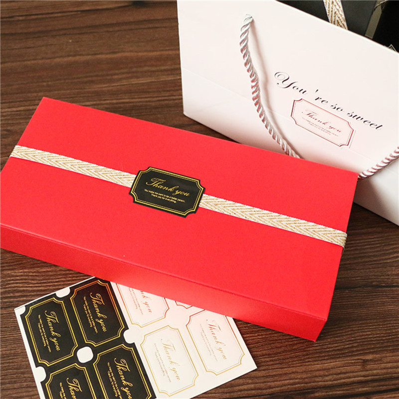 Bộ 80 Miếng Dán Chữ Thank You Màu Đen