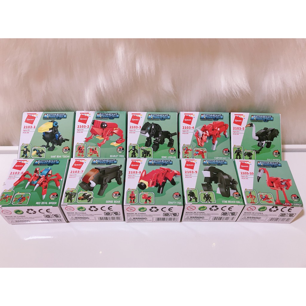 [DEAL SỐC]LEGO MINI Siêu Thú Rừng Xanh 3IN1, 35-40 chi tiết-GIÁ SIÊU RẺ