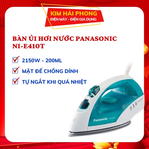 Bàn ủi hơi nước Panasonic PABU-NI-E410TMRA, bàn là phun sương giúp ủi thẳng áo quần nhanh [ kimhaiphong-Store ]