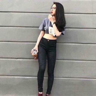 Quần jean xước co giãn