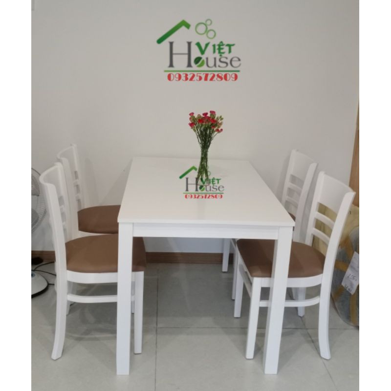 (Freeship Nt HCM, Dĩ An, Biên Hoà) Bộ bàn ăn 4 ghế 1m2 + 4 ghế | BigBuy360 - bigbuy360.vn