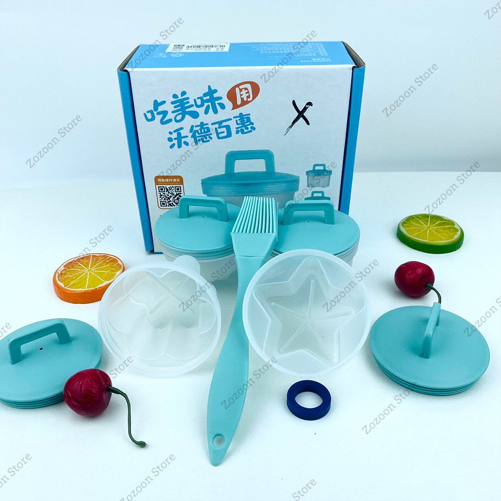 Khuôn làm bánh cho bé, khuôn hấp trứng tạo hình đáng yêu bộ set 4 khuôn hàng loại 1 - Zozoon Store