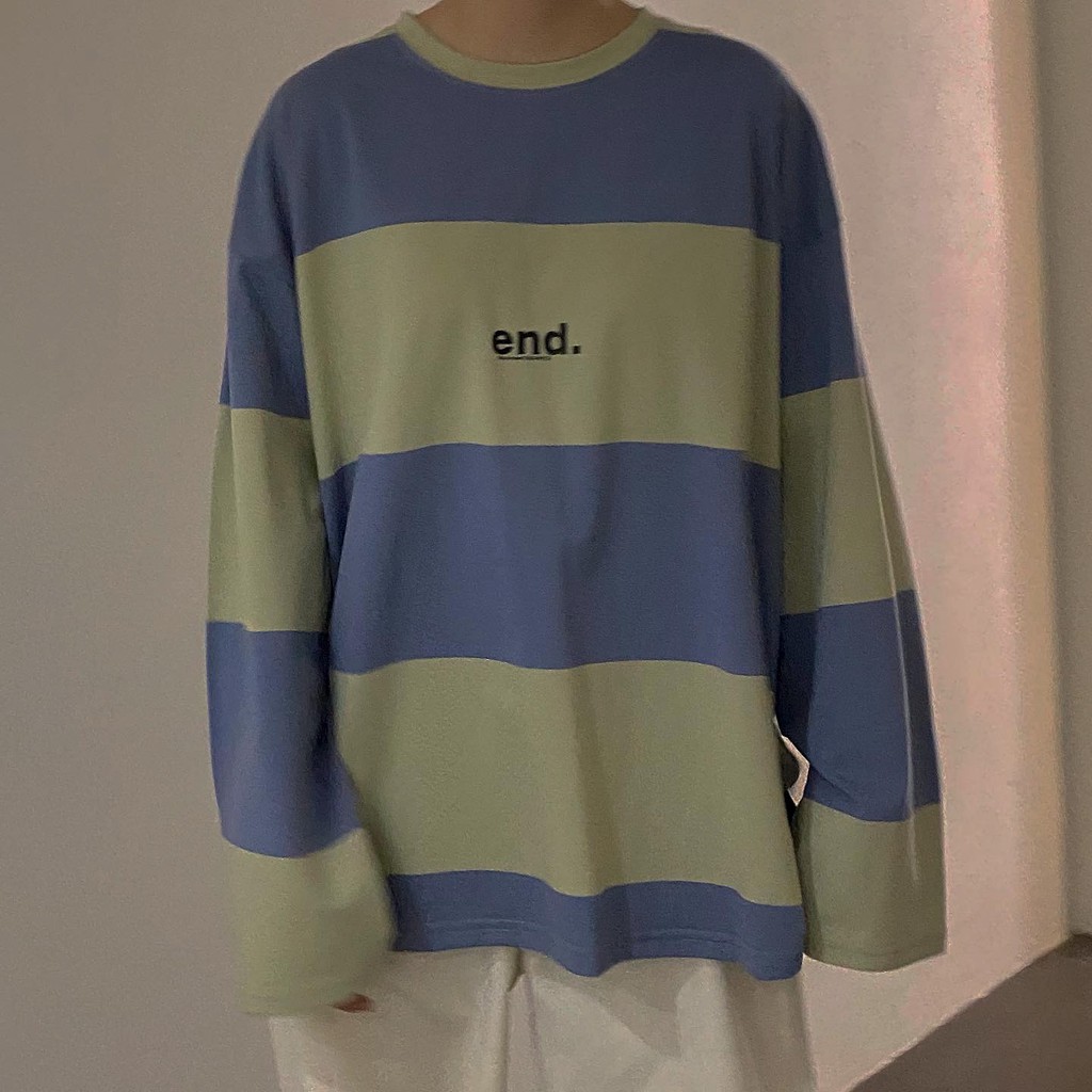 [Mã SKAMA06 giảm 8% tối đa 50K đơn 250K] Áo Tay Dài Sọc ( LONG SLEEVE - SAGE LIGHT/SKY DARK ) | BigBuy360 - bigbuy360.vn