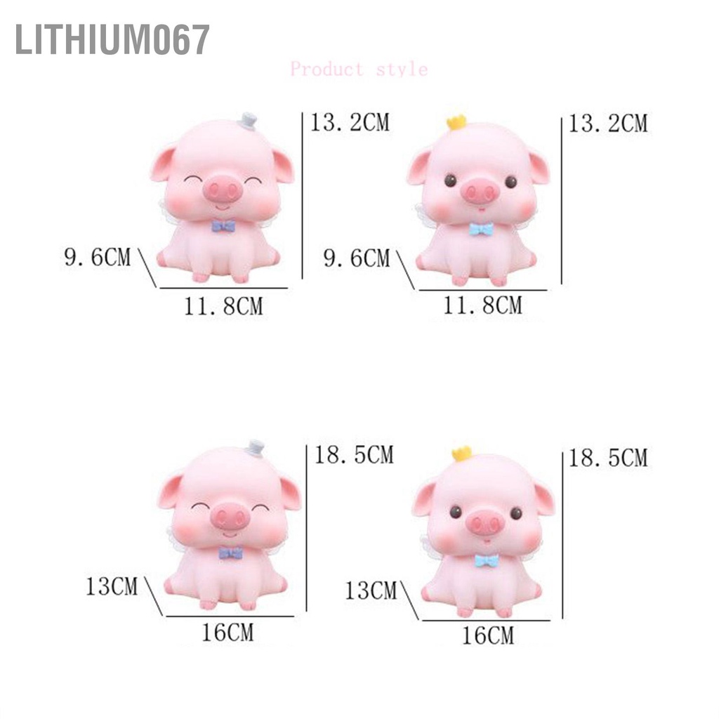Lithium067 Con heo đất Phim hoạt hình dễ thương Hình dạng con di động nhỏ Đồ trang trí cho bé gái Trẻ em