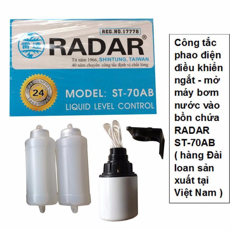 Phao cơ thông minh, phao điện Radar Đóng - Ngắt Máy Bơm tự động (Bảo hành )