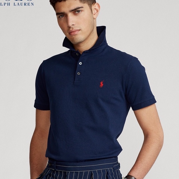 Áo Thun Polo Ngắn Tay In Hình Ralph Lauren Kèm Thẻ Cho Nam