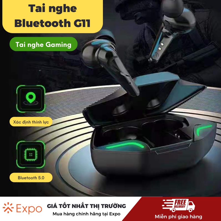 TAI NGHE GAMING BLUETOOTH KHÔNG DÂY ĐIỀU KHIỂN CẢM ỨNG CHẠM THÔNG MINH G11