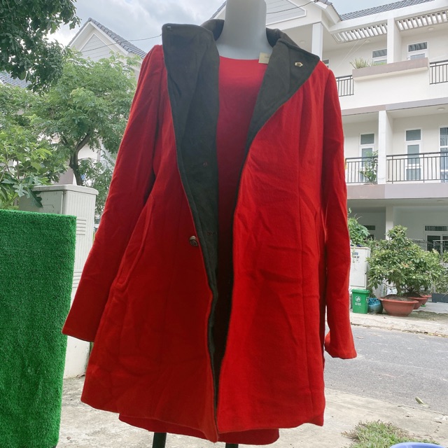 Khoát dạ dài vừa màu đỏ combo 11