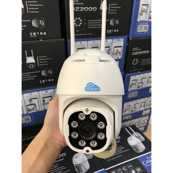 Camera Wifi Ngoài Trời PTZ VITACAM DZ3000 3.0MP (1296P) CHÍNH HÃNG - BH 24 THÁNG
