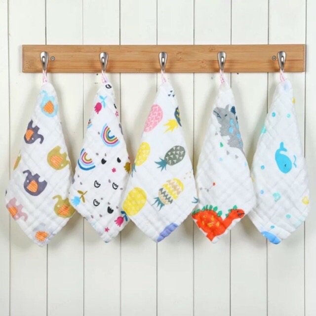 Combo 5 khăn sữa xô 6 lớp  hàng xịn cho bé