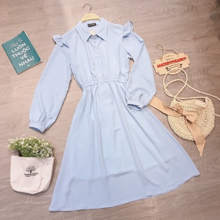 Đầm cổ đức vai bèo