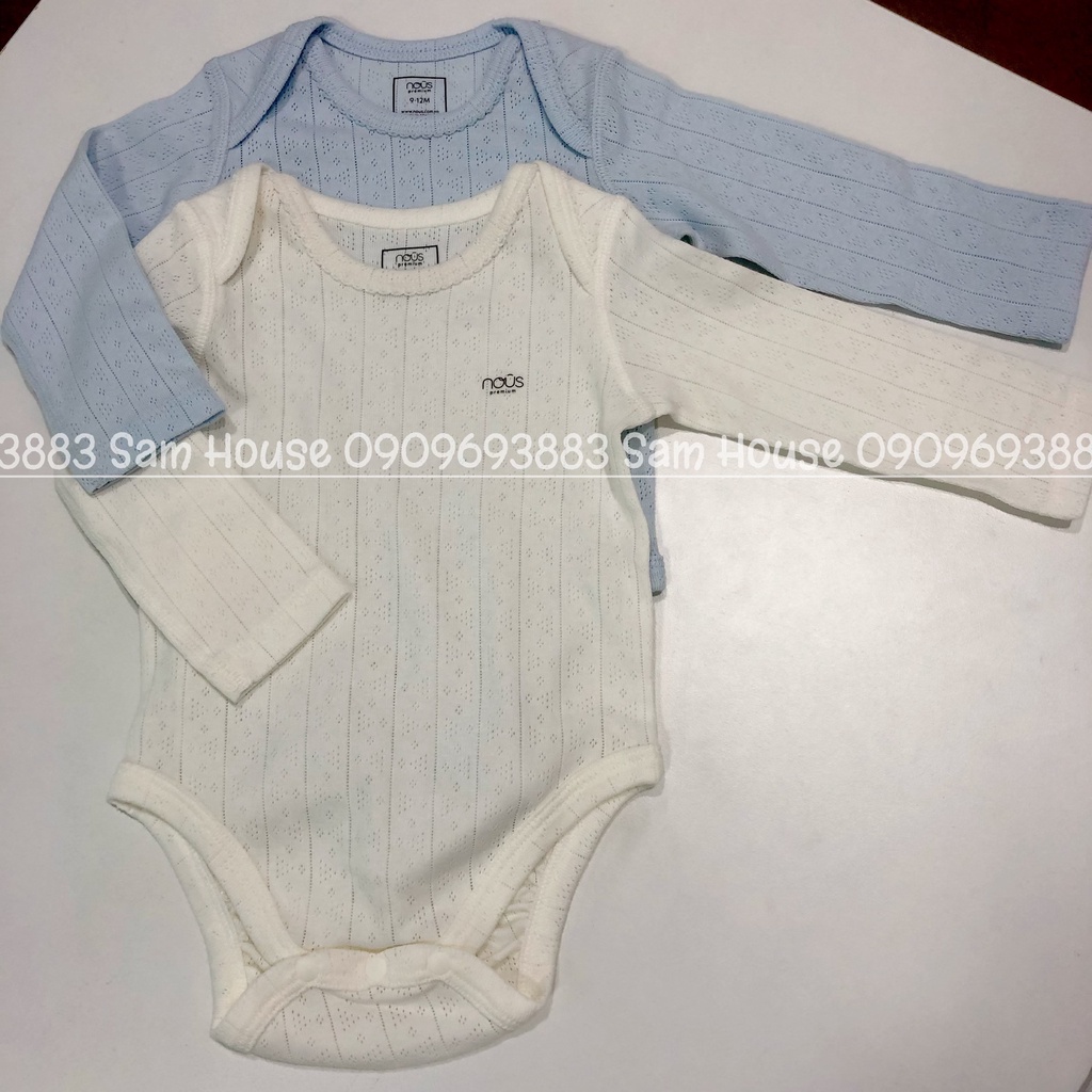 Nous 2022 - Sét Bodysuit dài tay cho bé trai, bé gái vải Premium