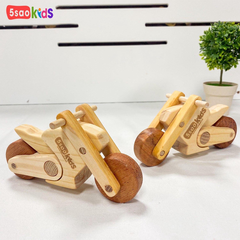 Mô hình xe mô tô đồ chơi bằng gỗ