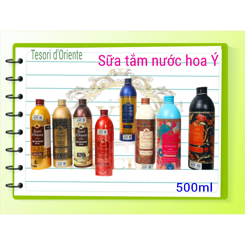 TESORI D’ORIENTE - Bộ Sưu Tập Sữa Tắm Sang Trọng Tesori D`Oriente ITALY 500ml