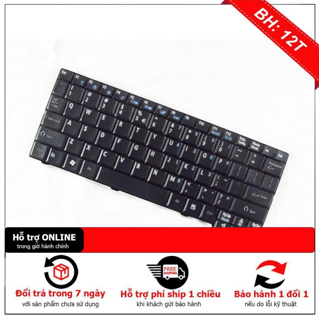 BÀN PHÍM LAPTOP ACER Aspire one 531H P531H A110 A150 ZG5 ZA8 ZG8, Gateway LT20 KAV10 KAV60 D250 MÀU ĐEN