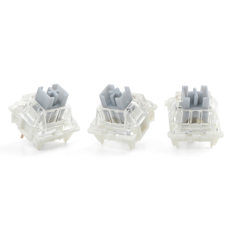 Set 2 công tắc bàn phím cơ màu bạc SMD 5P 45g