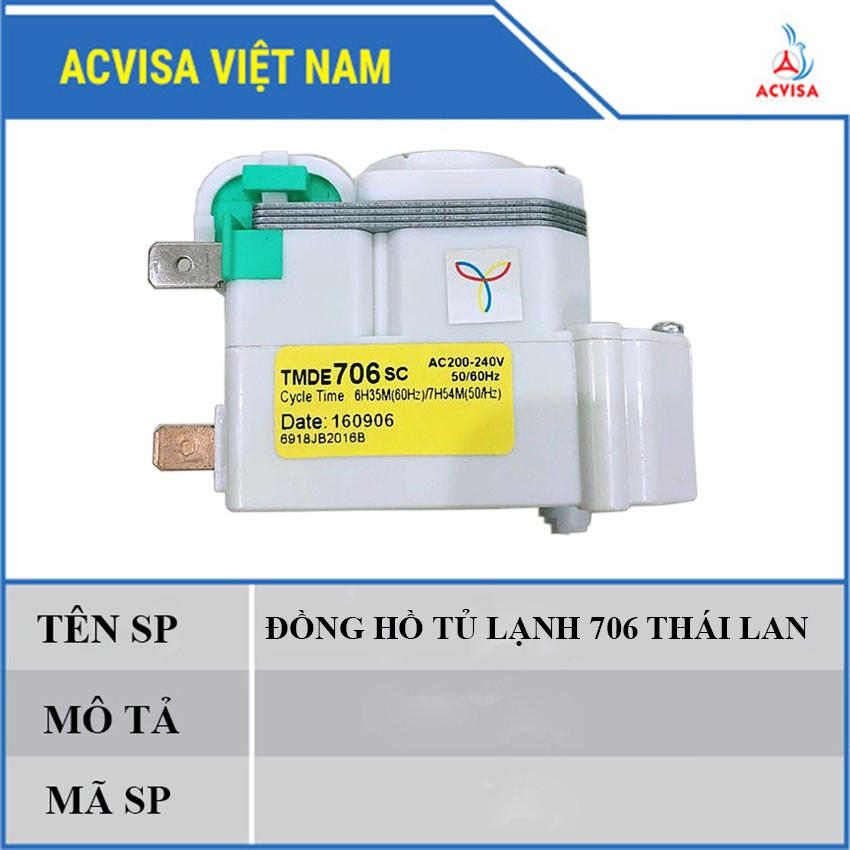 Đồng Hồ Thời Gian  Tủ Lạnh  - Rơ Le Thời Gian Tủ Lạnh 603/704/706 - Đồng Hồ Tủ Quầy 802B