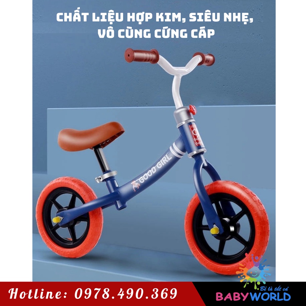 Xe thăng bằng 2 bánh chòi chân cho bé chất liệu siêu nhẹ bánh cao su đặc siêu bền cho bé