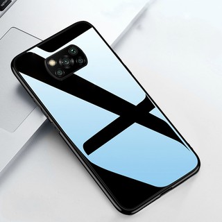 Ốp lưng tích hợp kính cường lực viền silicone mềm chống sốc cho xiaomi poco x3