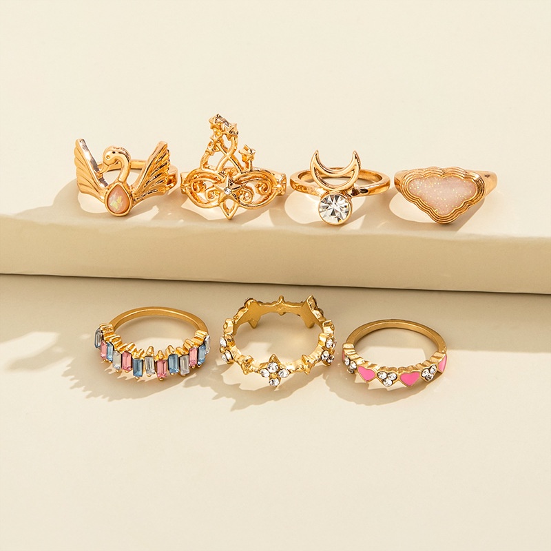 Set 7 Nhẫn Thời Trang Vintage Dành Cho Nữ
