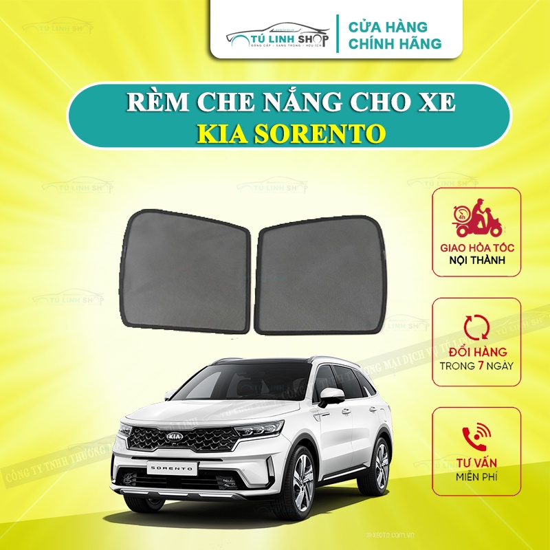 Rèm che nắng nam châm cho xe Kia Sorento, bộ 4 tấm cho 4 cửa,  hàng loại 1 cao cấp nhất, vừa khít kính