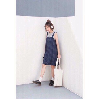 Set đầm yếm 2 dây xẻ tà phối áo croptop