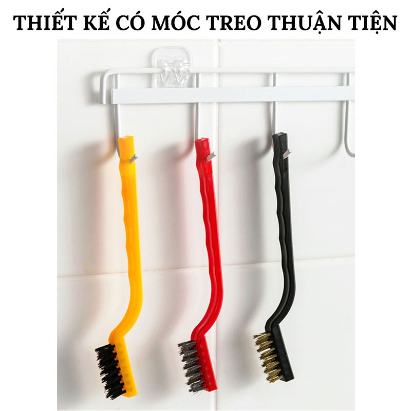 Bàn Chải Vệ Sinh Bếp Ga Chất Liệu Dây Thép Sợi Đánh Bay Nhanh Rỉ Sét Bám Trên Bếp – Set 3 Chiếc