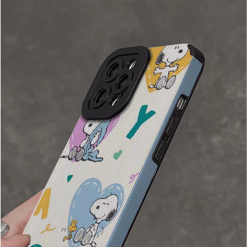 Ốp điện thoại da họa tiết hoạt hình chó Snoopy thích hợp cho iphone 13 Promax 13pro 11 Promax X XR Xs Max 7 plus 8 plus