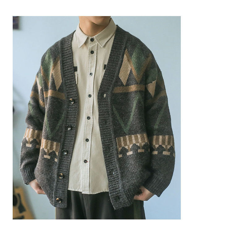 Áo Khoác Cardigan Cổ Chữ V Phong Cách Cổ Điển Nam Tính | BigBuy360 - bigbuy360.vn