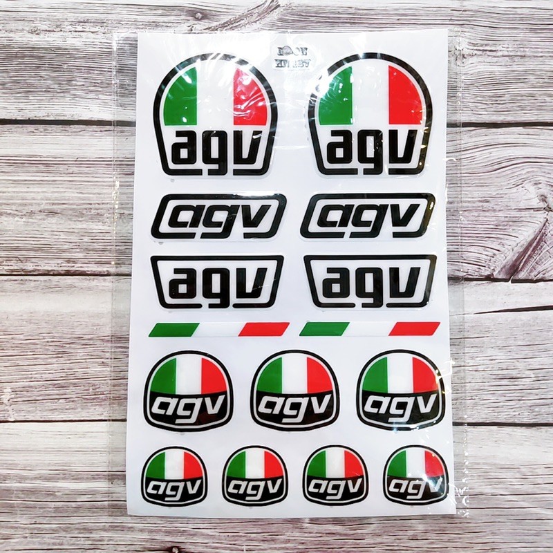 Tem nổi tổng hợp logo Agv cờ italy