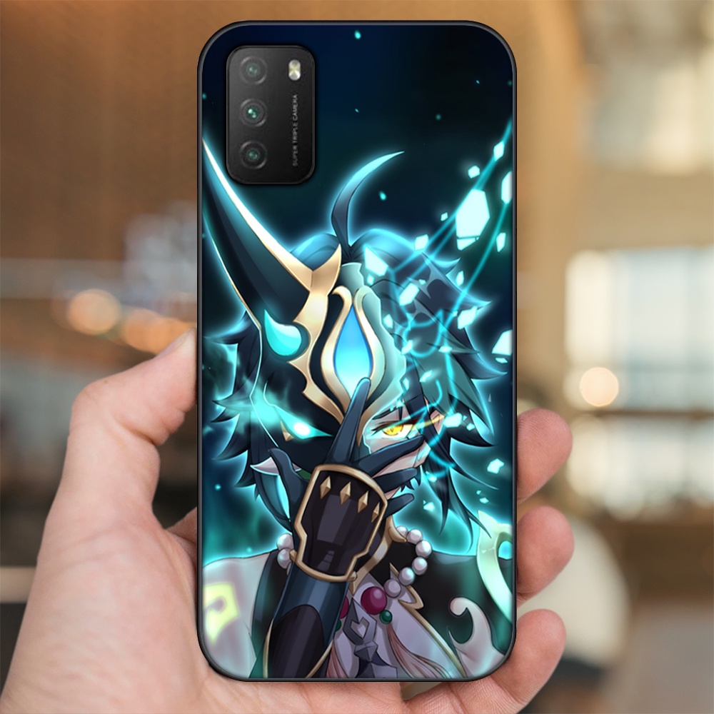 Ốp lưng Xiaomi Poco M3 viền đen in hình Xiao Genshin Impact