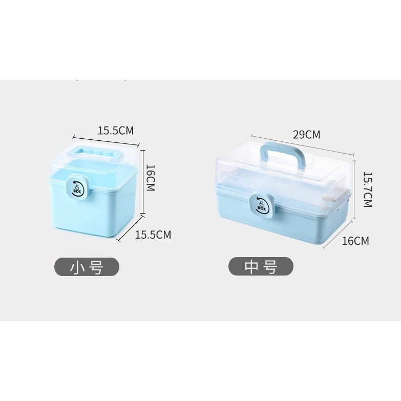 Hộp thuốc y tế 3/ 2 tầng tiện lợi
